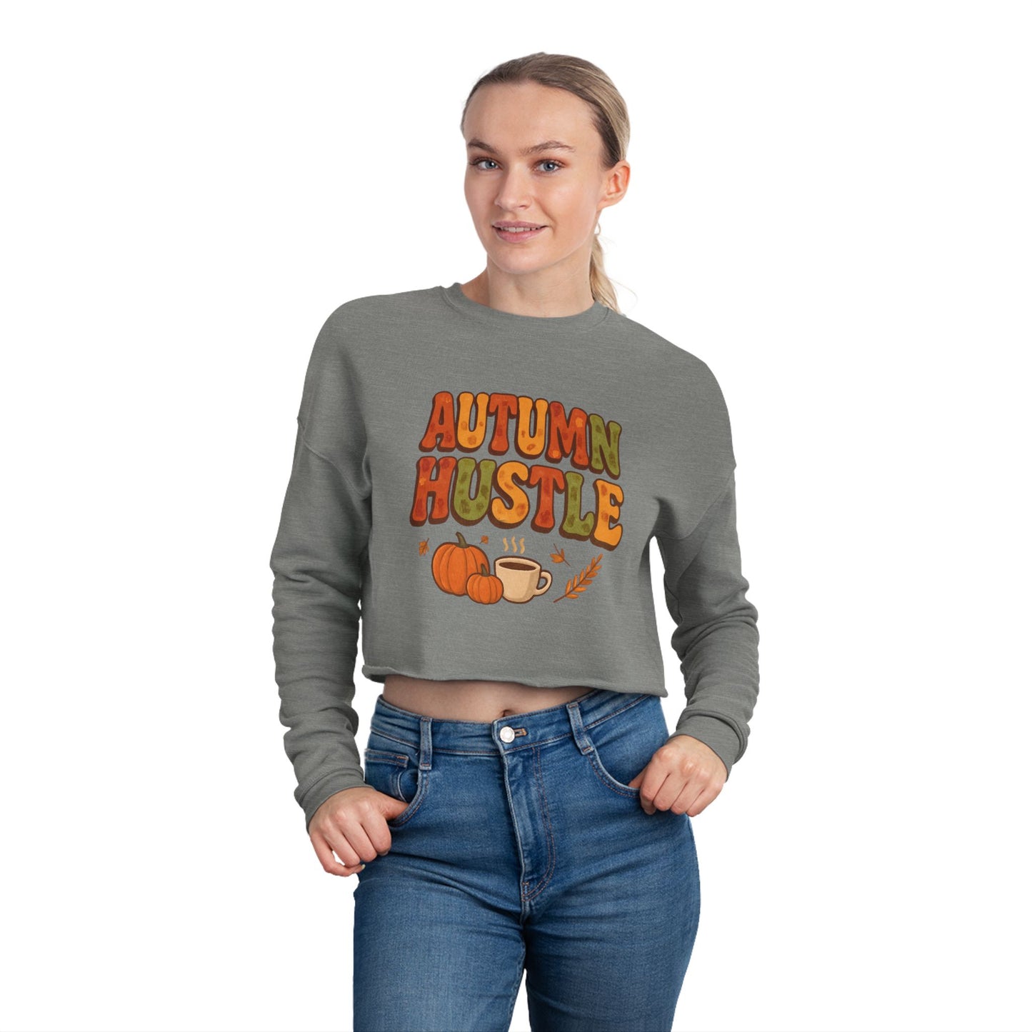 Autumn Hustle Women's Cropped Sweatshirt